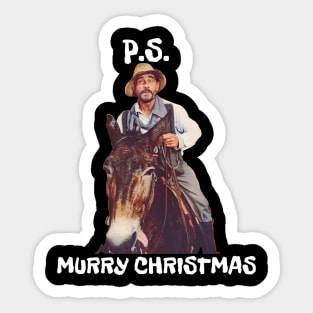 Vintage TV Westerns Murry Christmas Sticker